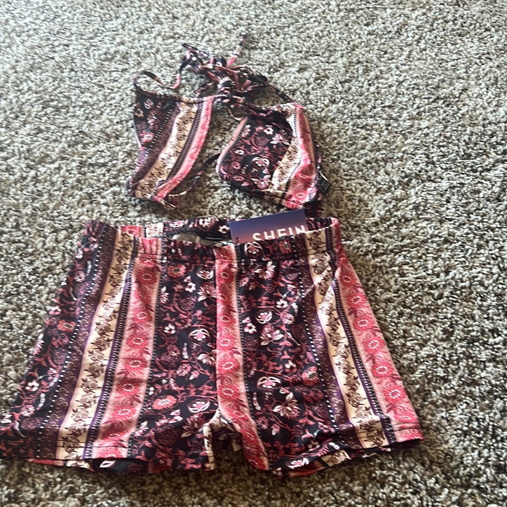 2 piece halter top and shorts